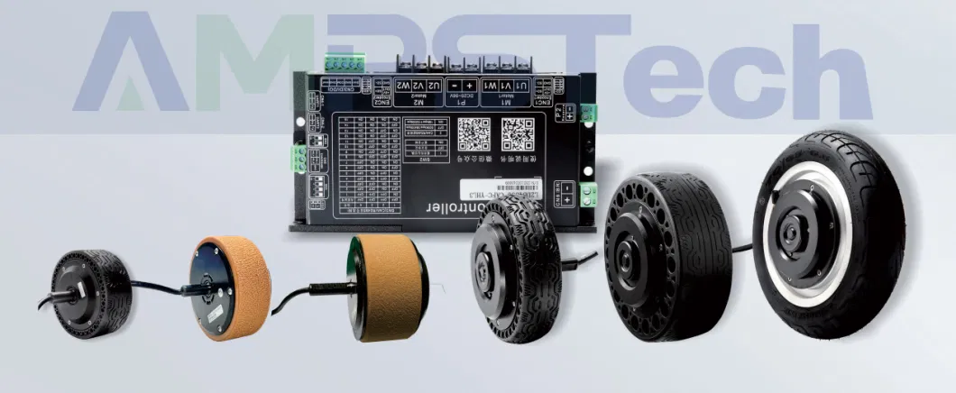 10 Inch 30nm 48VDC Hub Servo Motor Electric Wheel Motor Waterproof IP67 for Agv, Robot